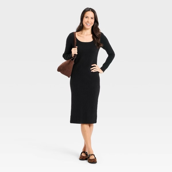 Universal Thread Dresses & Skirts - Target Women’s Universal Threads Long Sleeve Midi Textured Sweater Dress Size XS